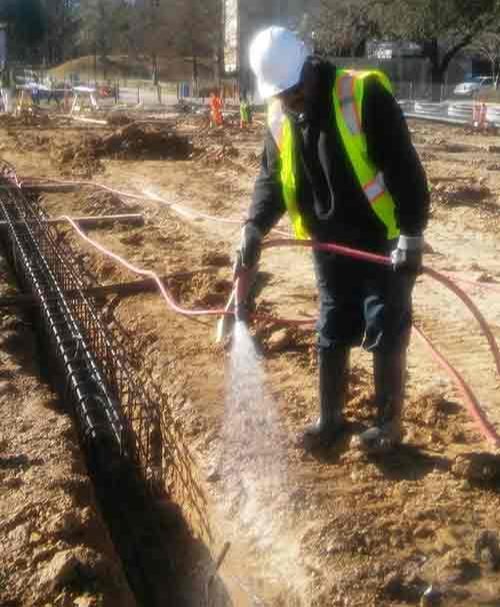Pre-construction termite soil treatment
